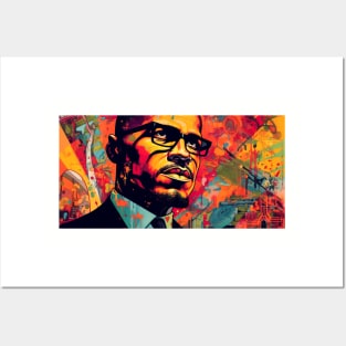 Malcolm X - Color Art Poster Posters and Art